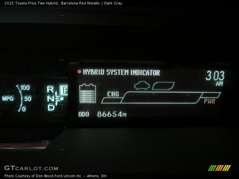 Barcelona Red Metallic / Dark Gray 2015 Toyota Prius Two Hybrid