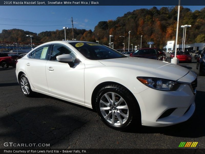 Snowflake White Pearl Mica / Black 2016 Mazda Mazda6 Sport