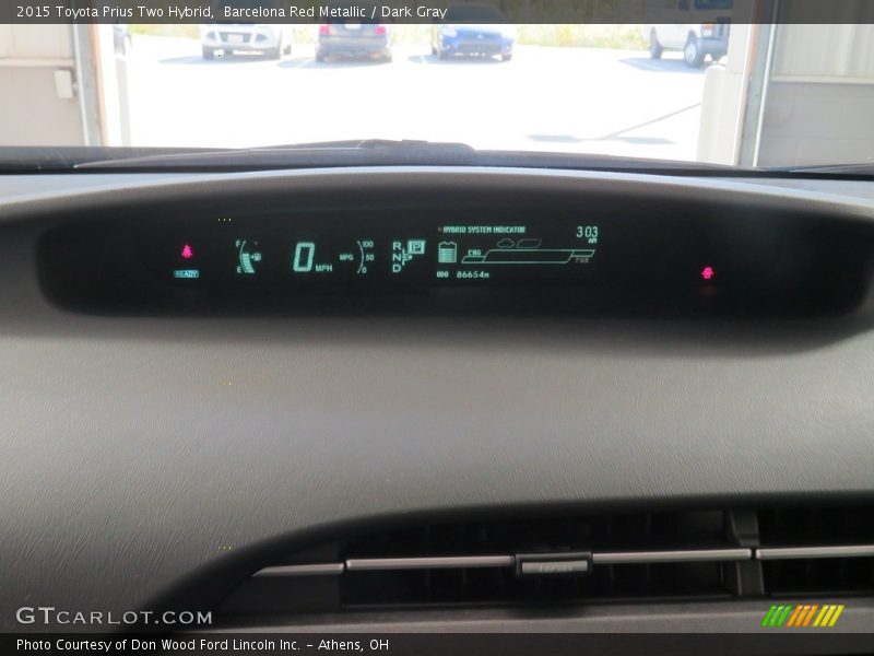 Barcelona Red Metallic / Dark Gray 2015 Toyota Prius Two Hybrid