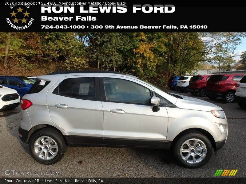 Moondust Silver Metallic / Ebony Black 2020 Ford EcoSport SE 4WD