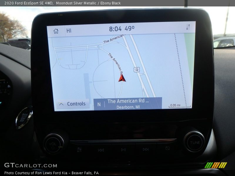 Navigation of 2020 EcoSport SE 4WD