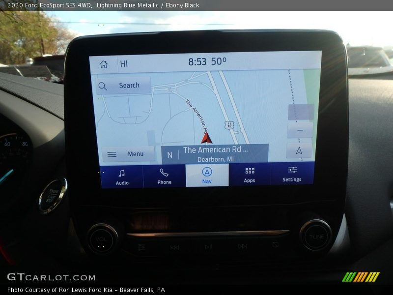 Navigation of 2020 EcoSport SES 4WD