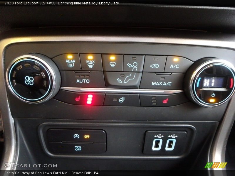 Controls of 2020 EcoSport SES 4WD