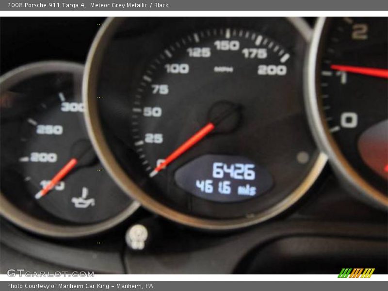Meteor Grey Metallic / Black 2008 Porsche 911 Targa 4