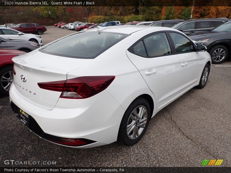 Quartz White Pearl / Black 2020 Hyundai Elantra SEL