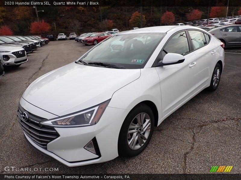 Quartz White Pearl / Black 2020 Hyundai Elantra SEL