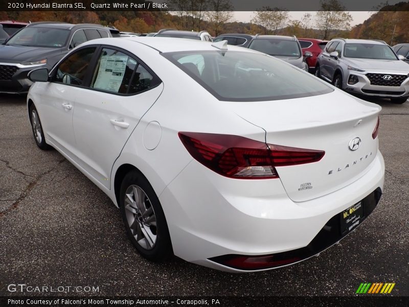 Quartz White Pearl / Black 2020 Hyundai Elantra SEL