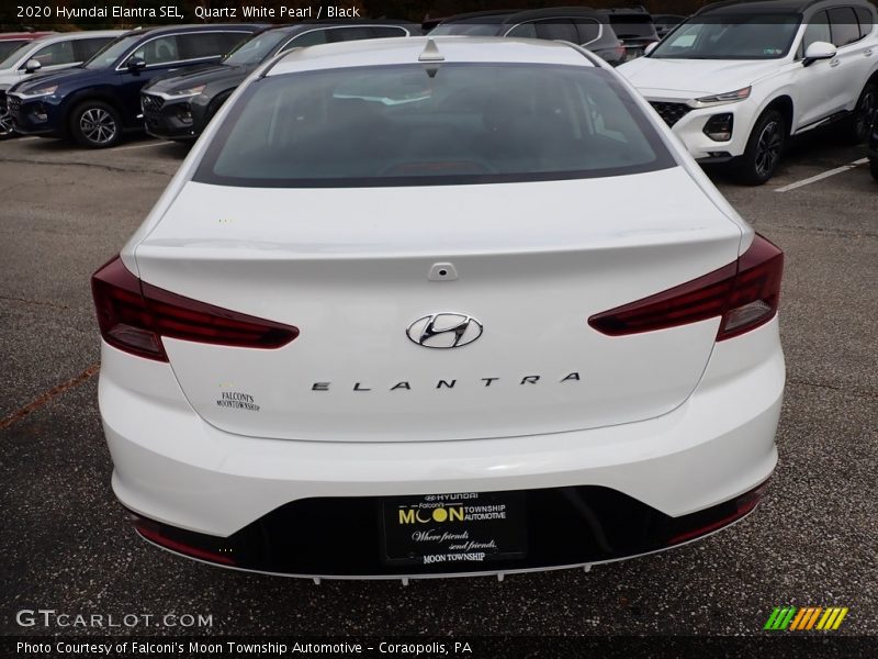 Quartz White Pearl / Black 2020 Hyundai Elantra SEL