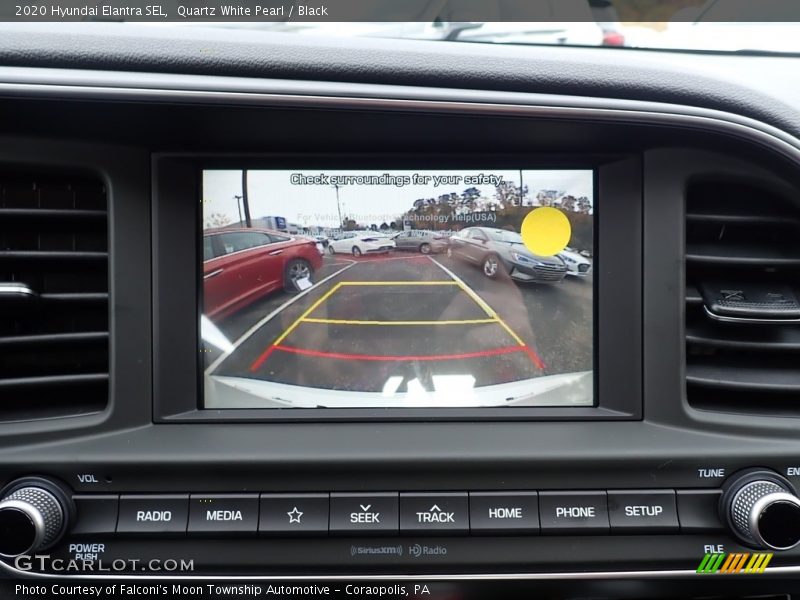 Quartz White Pearl / Black 2020 Hyundai Elantra SEL