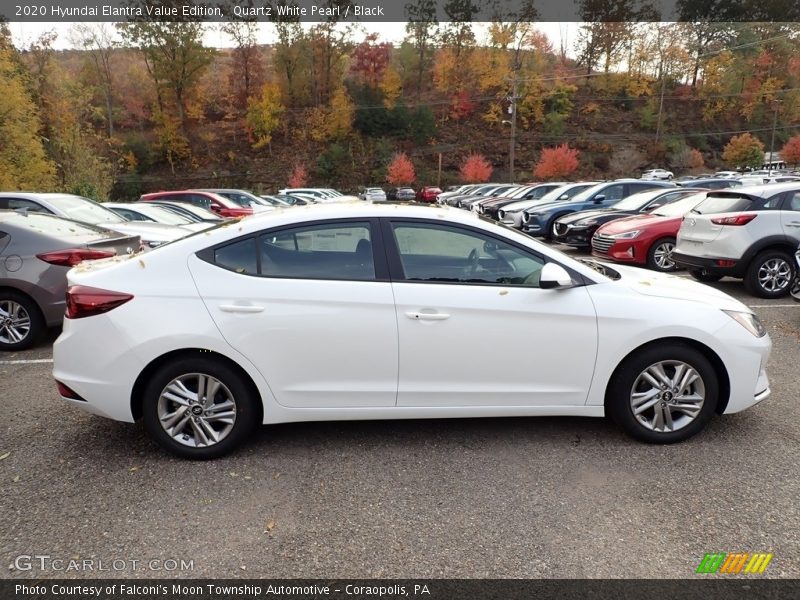 Quartz White Pearl / Black 2020 Hyundai Elantra Value Edition