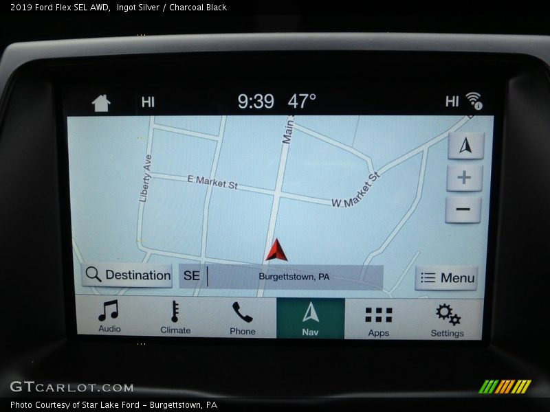 Navigation of 2019 Flex SEL AWD