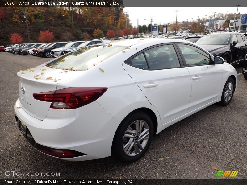 Quartz White Pearl / Black 2020 Hyundai Elantra Value Edition