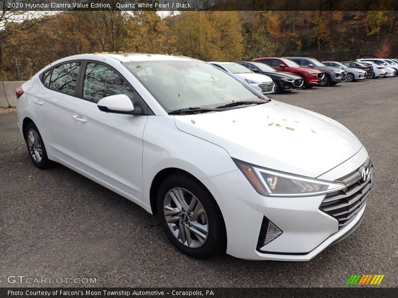 Quartz White Pearl / Black 2020 Hyundai Elantra Value Edition