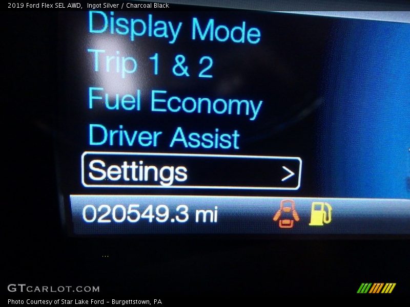 Ingot Silver / Charcoal Black 2019 Ford Flex SEL AWD