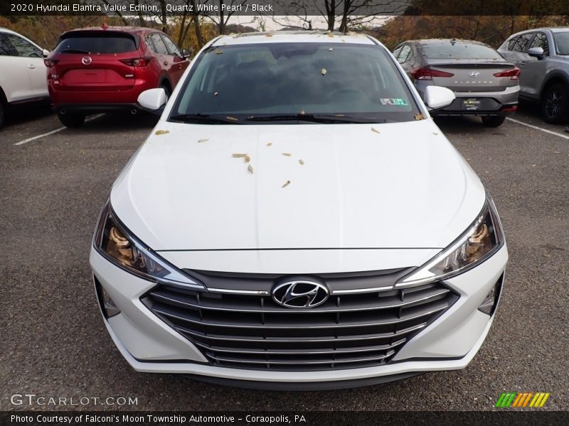 Quartz White Pearl / Black 2020 Hyundai Elantra Value Edition