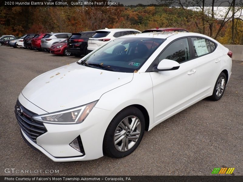 Quartz White Pearl / Black 2020 Hyundai Elantra Value Edition