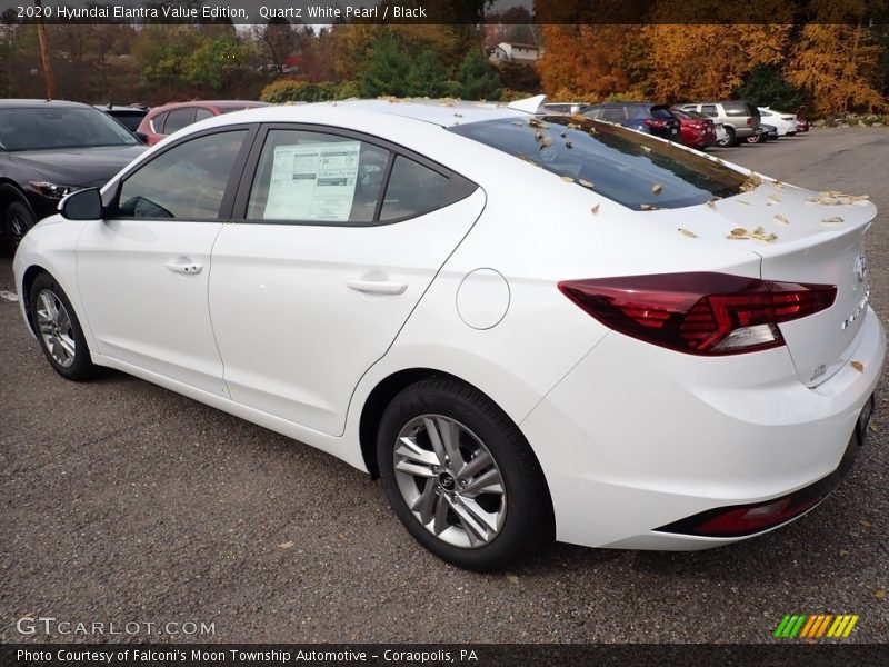 Quartz White Pearl / Black 2020 Hyundai Elantra Value Edition