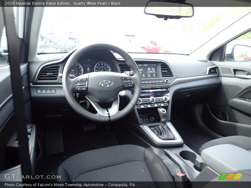 Quartz White Pearl / Black 2020 Hyundai Elantra Value Edition