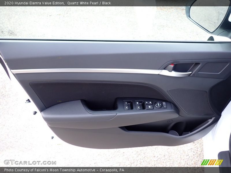 Quartz White Pearl / Black 2020 Hyundai Elantra Value Edition