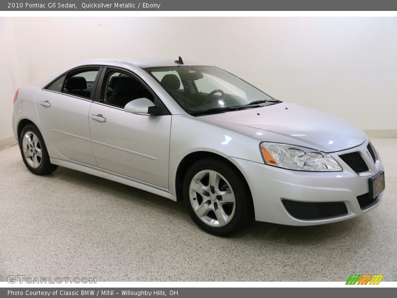 Quicksilver Metallic / Ebony 2010 Pontiac G6 Sedan