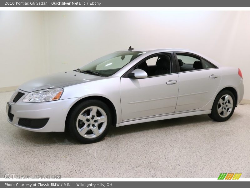 Quicksilver Metallic / Ebony 2010 Pontiac G6 Sedan