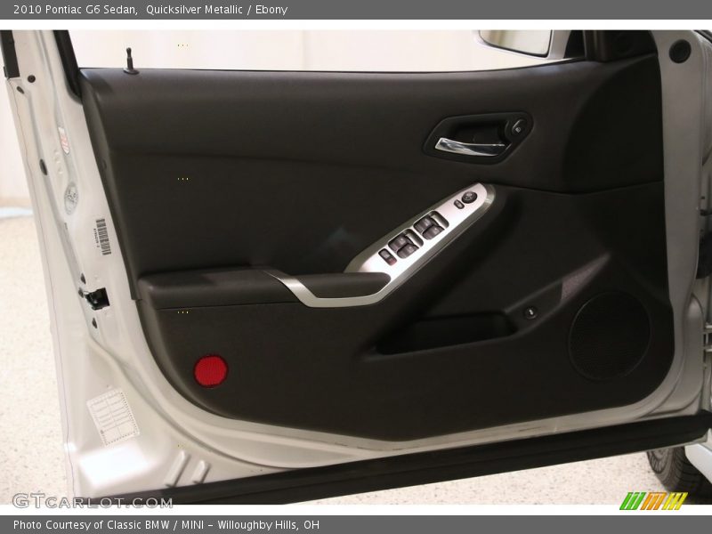 Quicksilver Metallic / Ebony 2010 Pontiac G6 Sedan