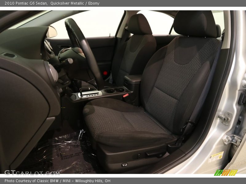 Quicksilver Metallic / Ebony 2010 Pontiac G6 Sedan