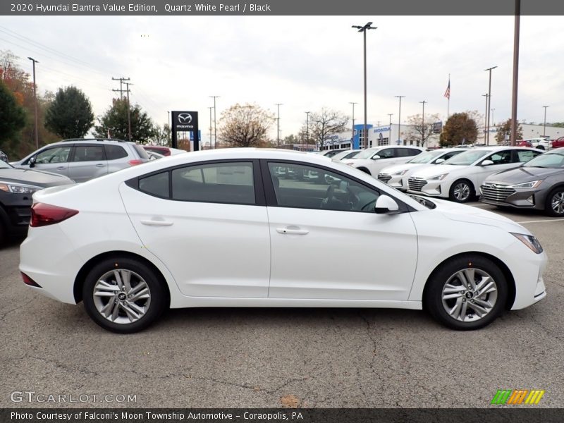 Quartz White Pearl / Black 2020 Hyundai Elantra Value Edition