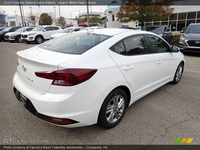 Quartz White Pearl / Black 2020 Hyundai Elantra Value Edition