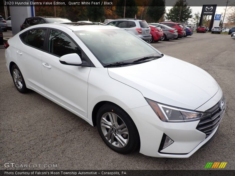 Quartz White Pearl / Black 2020 Hyundai Elantra Value Edition