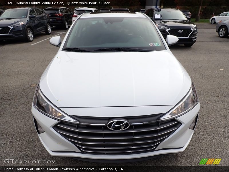 Quartz White Pearl / Black 2020 Hyundai Elantra Value Edition