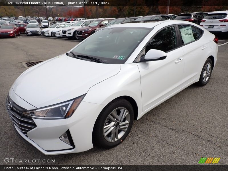 Quartz White Pearl / Black 2020 Hyundai Elantra Value Edition