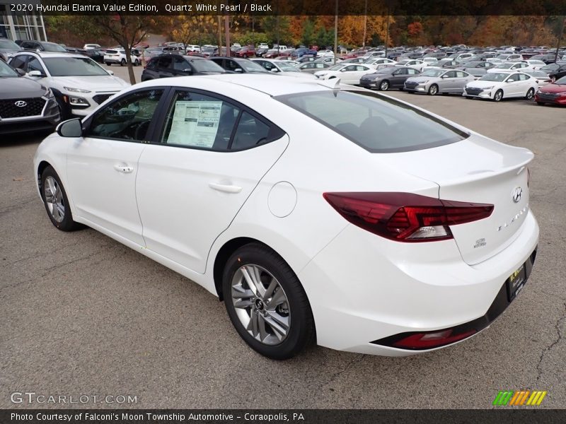 Quartz White Pearl / Black 2020 Hyundai Elantra Value Edition