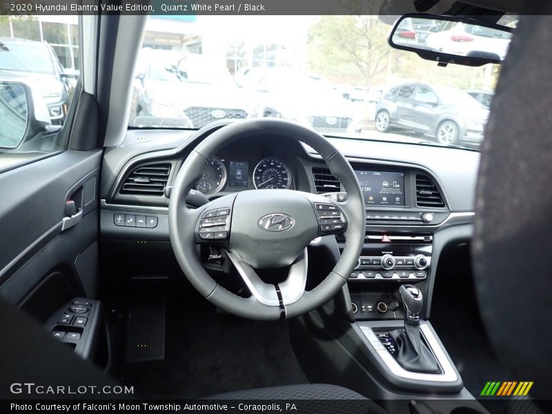 Quartz White Pearl / Black 2020 Hyundai Elantra Value Edition