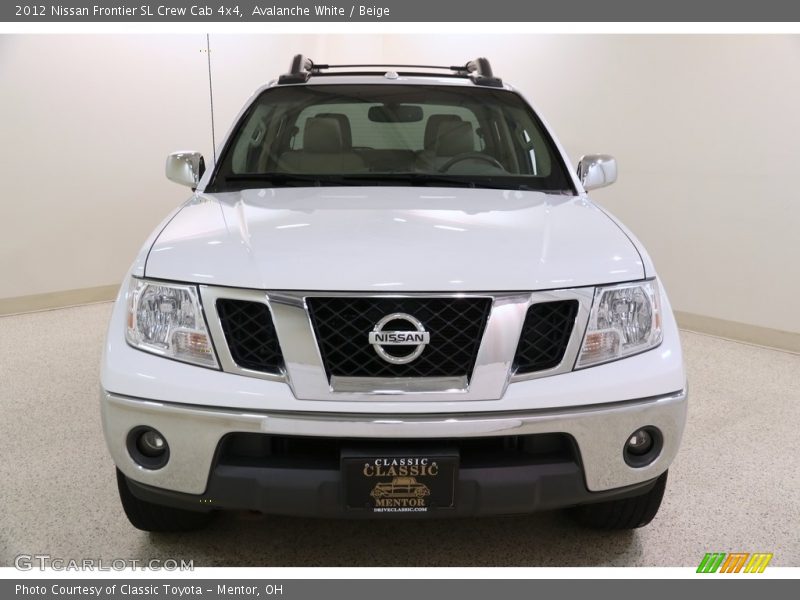 Avalanche White / Beige 2012 Nissan Frontier SL Crew Cab 4x4