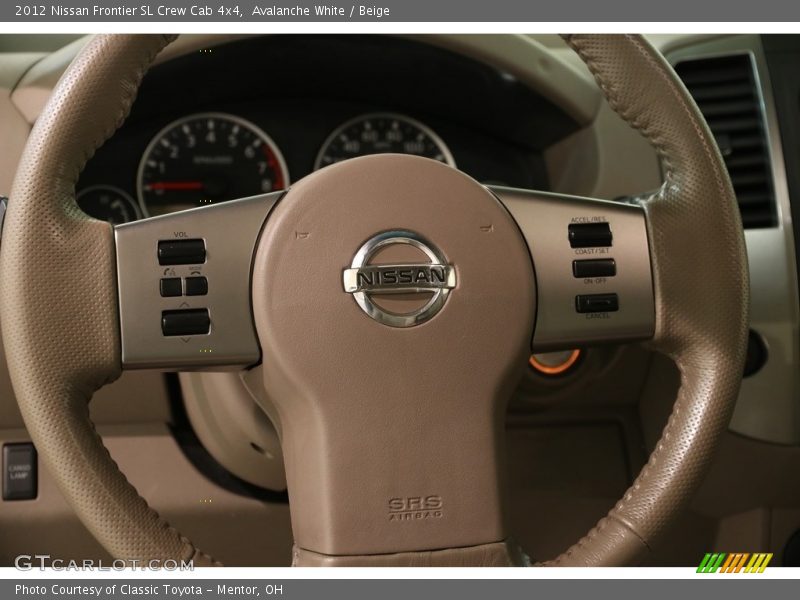 Avalanche White / Beige 2012 Nissan Frontier SL Crew Cab 4x4