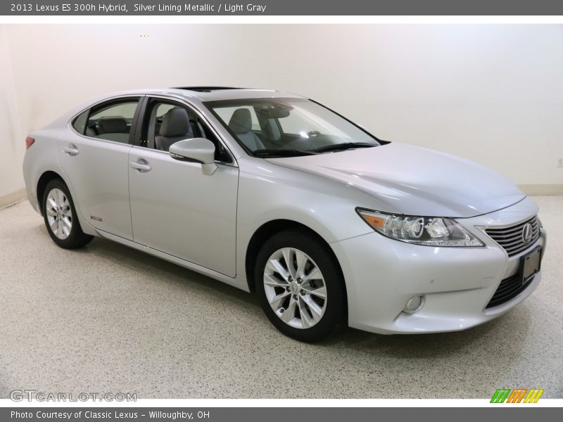 Silver Lining Metallic / Light Gray 2013 Lexus ES 300h Hybrid