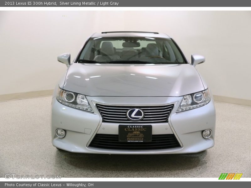 Silver Lining Metallic / Light Gray 2013 Lexus ES 300h Hybrid