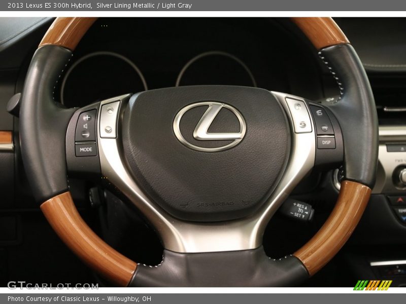 Silver Lining Metallic / Light Gray 2013 Lexus ES 300h Hybrid