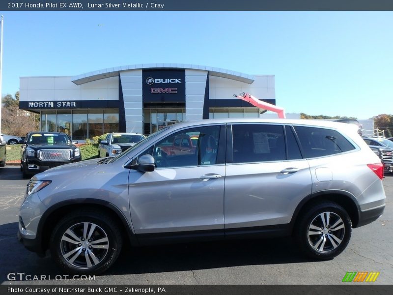 Lunar Silver Metallic / Gray 2017 Honda Pilot EX AWD