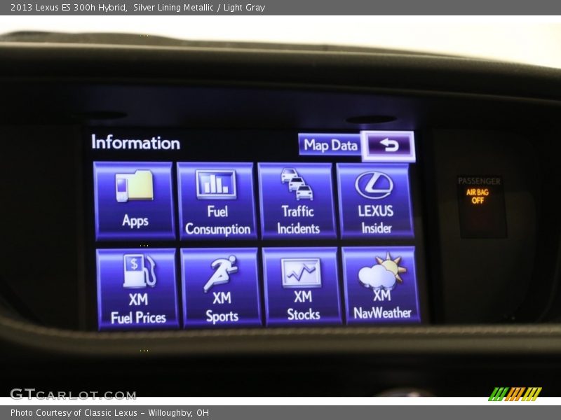 Silver Lining Metallic / Light Gray 2013 Lexus ES 300h Hybrid