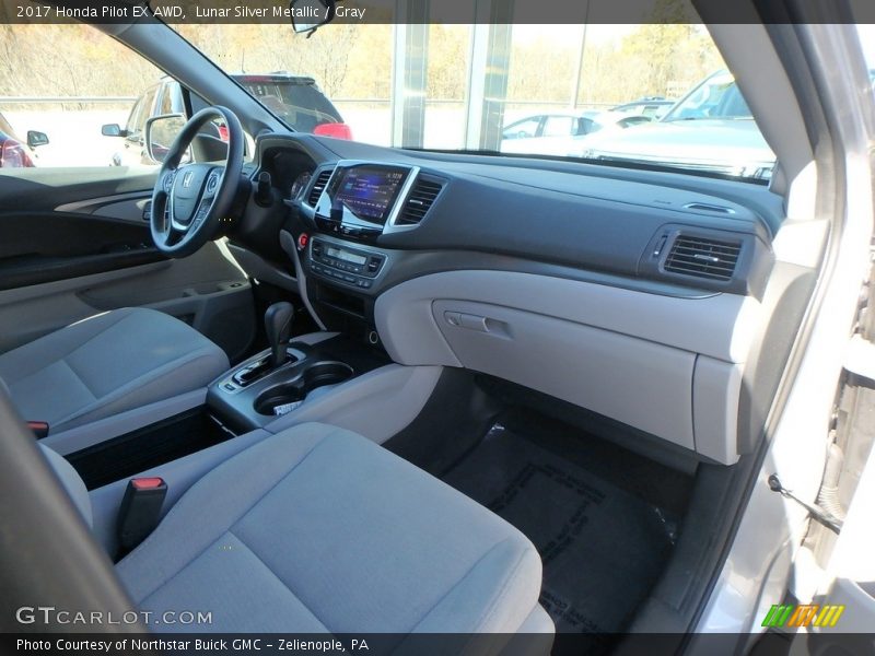 Lunar Silver Metallic / Gray 2017 Honda Pilot EX AWD