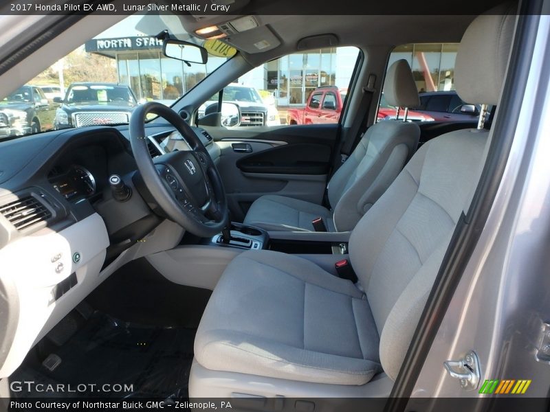 Lunar Silver Metallic / Gray 2017 Honda Pilot EX AWD