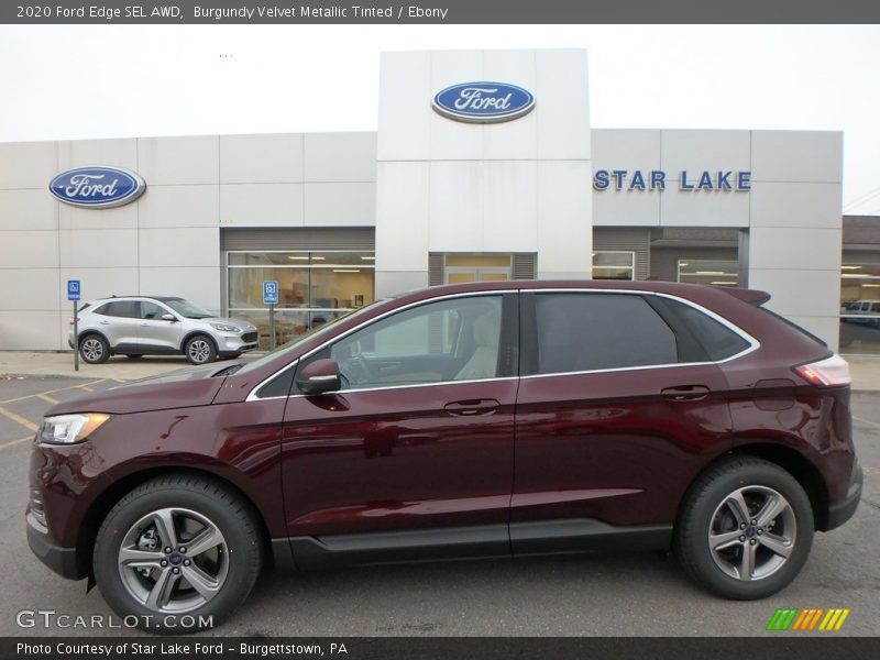 Burgundy Velvet Metallic Tinted / Ebony 2020 Ford Edge SEL AWD