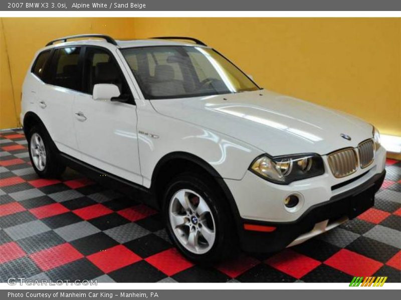 Alpine White / Sand Beige 2007 BMW X3 3.0si