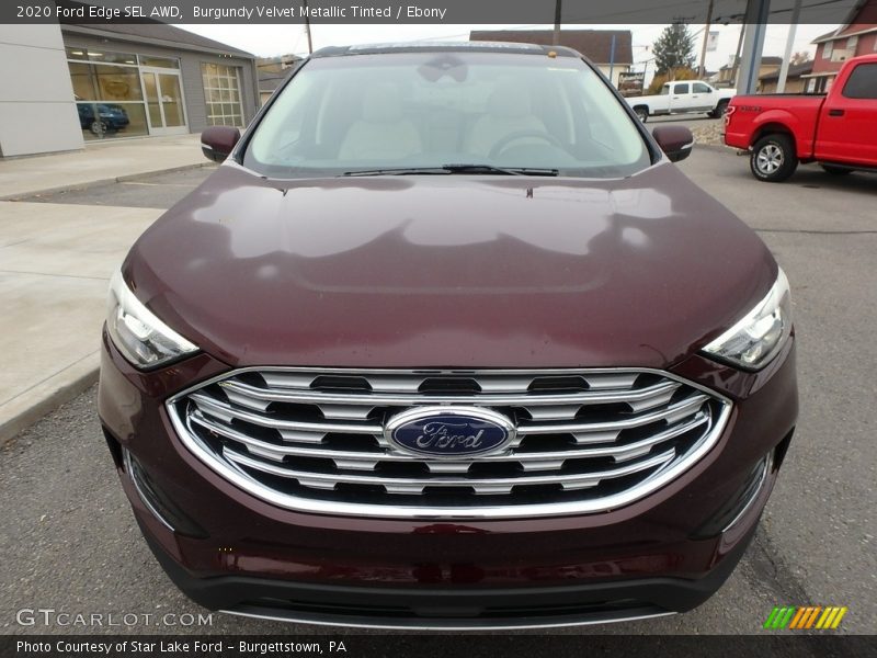 Burgundy Velvet Metallic Tinted / Ebony 2020 Ford Edge SEL AWD