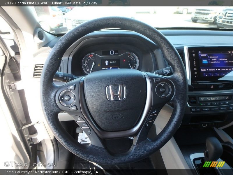Lunar Silver Metallic / Gray 2017 Honda Pilot EX AWD
