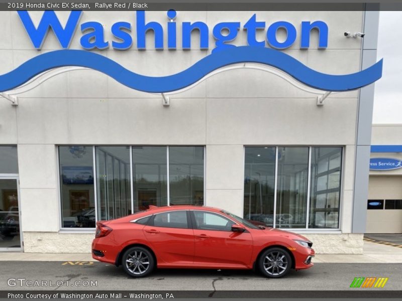 Rallye Red / Black 2019 Honda Civic EX Sedan