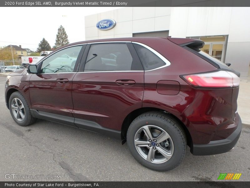 Burgundy Velvet Metallic Tinted / Ebony 2020 Ford Edge SEL AWD