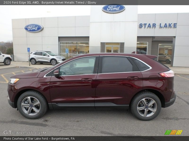 Burgundy Velvet Metallic Tinted / Ebony 2020 Ford Edge SEL AWD